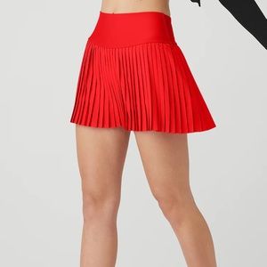Alo yoga Grand Slam Tennis Skirt in Red Hot Summer